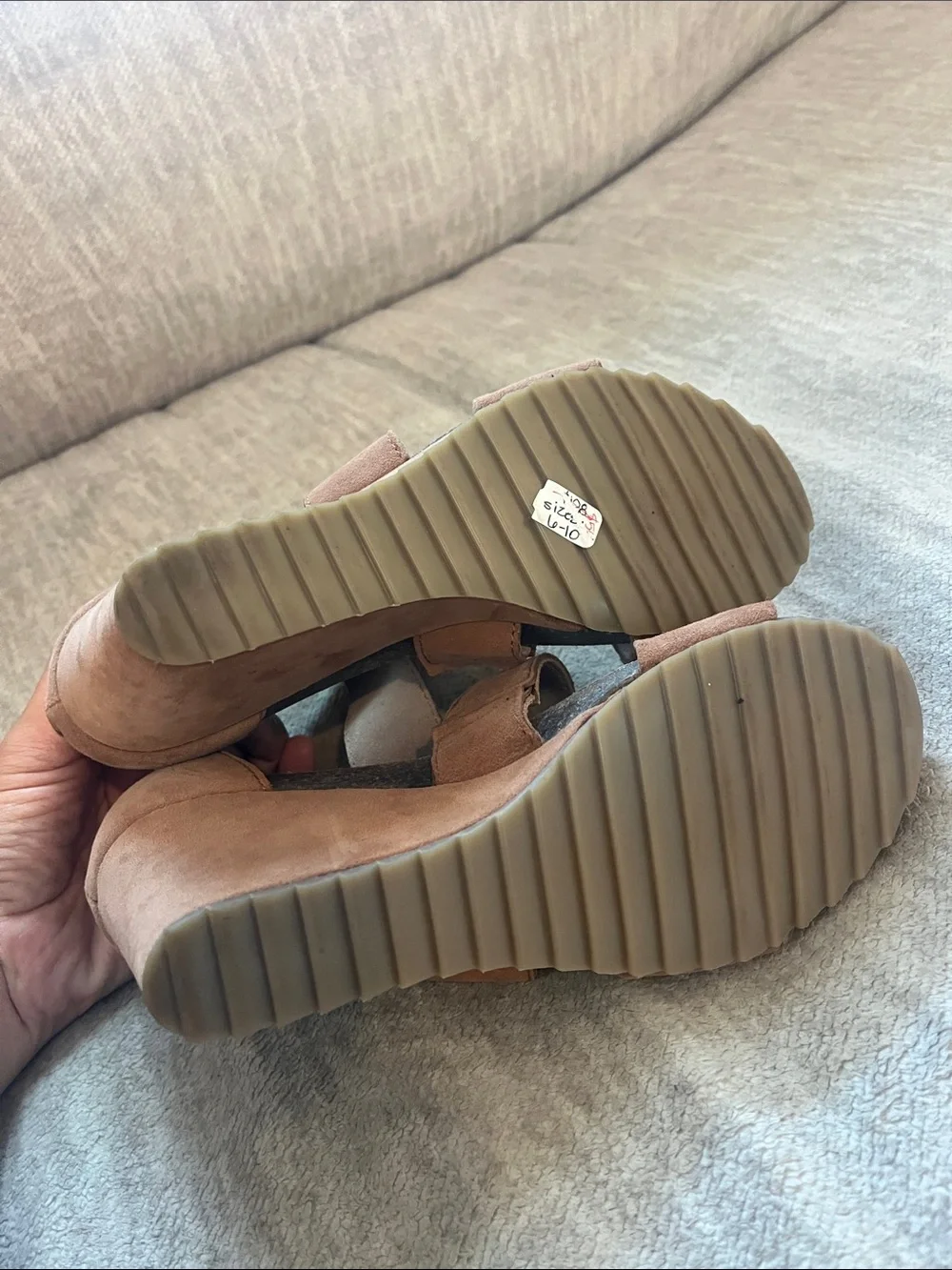Diba True Brown Suede Wedge Sandals